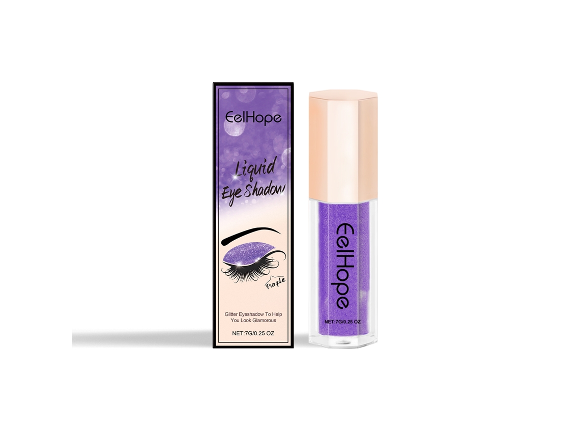 Sombra de ojos líquida con brillo púrpura