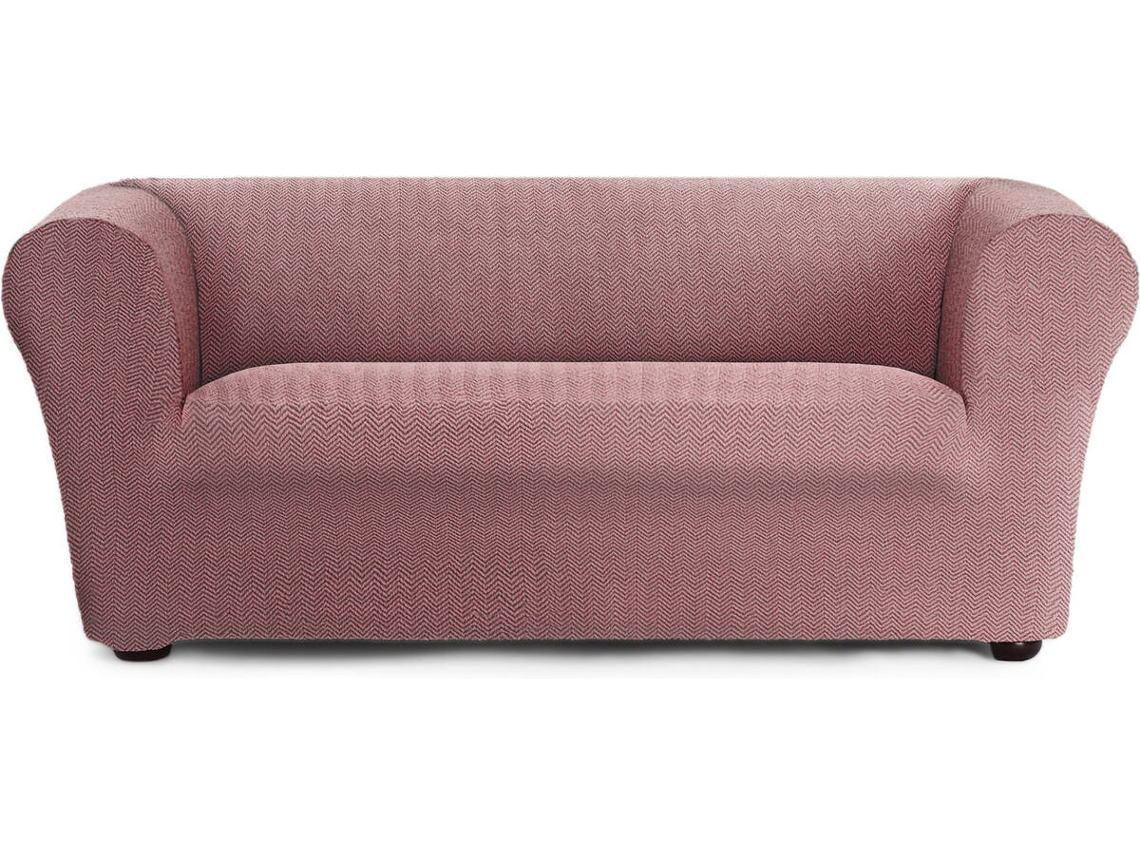 Funda de Sofá 3 Plazas EYSA Chester/Klippan Premium Jaz Tejido Multielástico (230 x 110 x 100 cm - Poliéster y Algodón - Rosa)