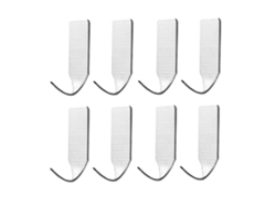 8 ganchos de pared de acero inoxidable 304 con adhesivos potentes para baño, cocina y dormitorio, 4x2,5x0,3cm