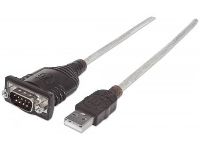 Cable Adaptador MANHATTAN USB para DB9 Plateado 0.45m