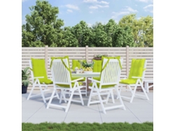 Cojines De Silla Respaldo Alto 6 Uds Tela Oxford Verde Brillo