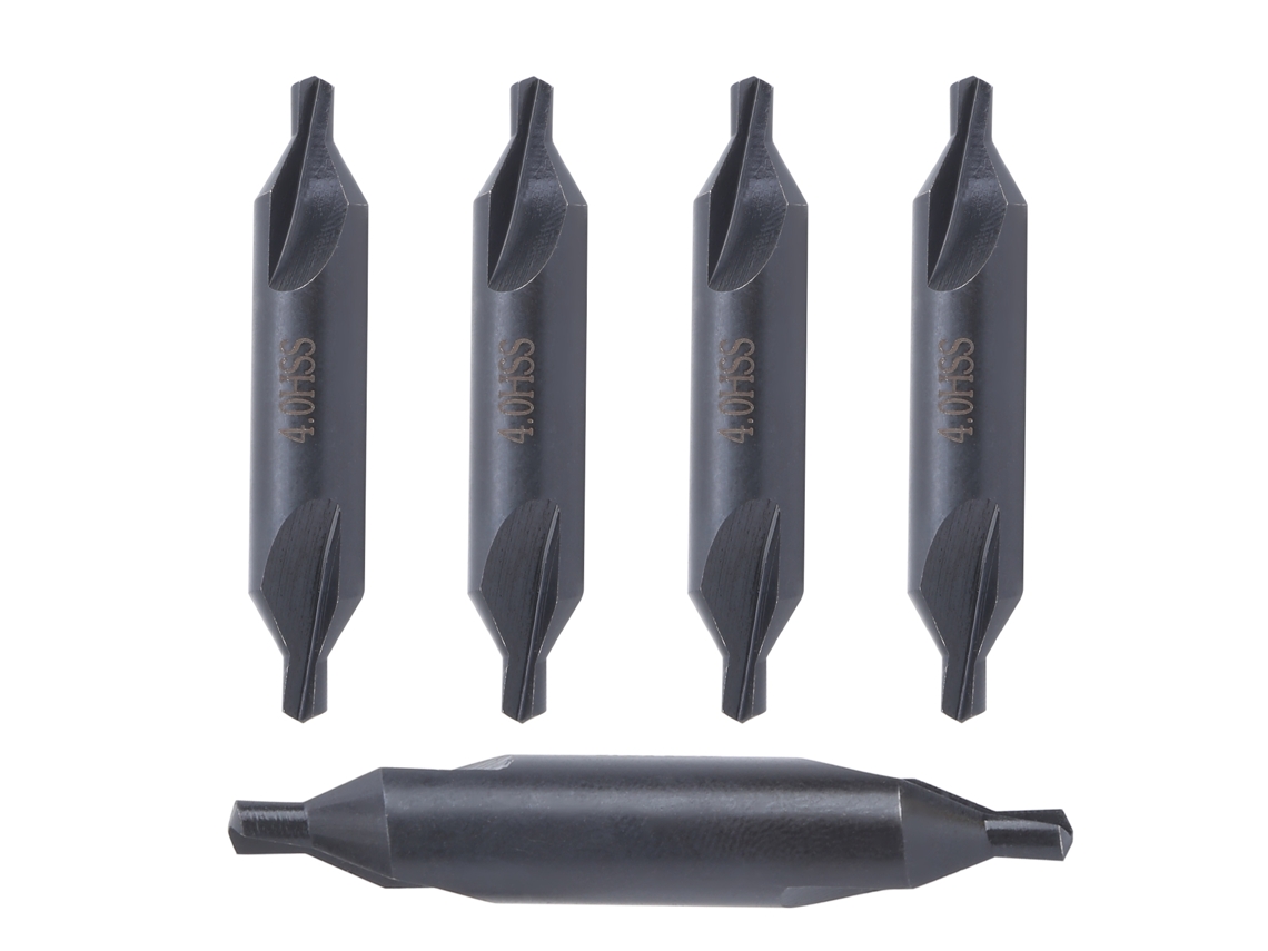 5 Brocas De Centrado Hss Tipo A Para Acero Inoxidable Y Matrices Con Espiral Totalmente Rectificada De 4 Mm