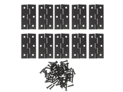 10 Bisagras De Hierro Negro Para Puertas De Gabinete, Bisagras Metálicas Pesadas Para Muebles, Fáciles De Instalar 6x3.5cm Negro