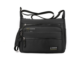 Bolso bandolera para hombre (negro), elegante, sencillo y sofisticado, con gran capacidad.