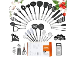 2026-set De Utensilios De Cocina De Nailon 40 Piezas, Resistente Al Calor, Sin Bpa, Para Cocina Segura Y Completa