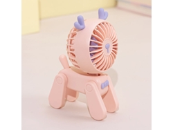Ventilador Portátil De Mano Y De Sobremesa, Recargable Por Usb Y Silencioso - Rosa