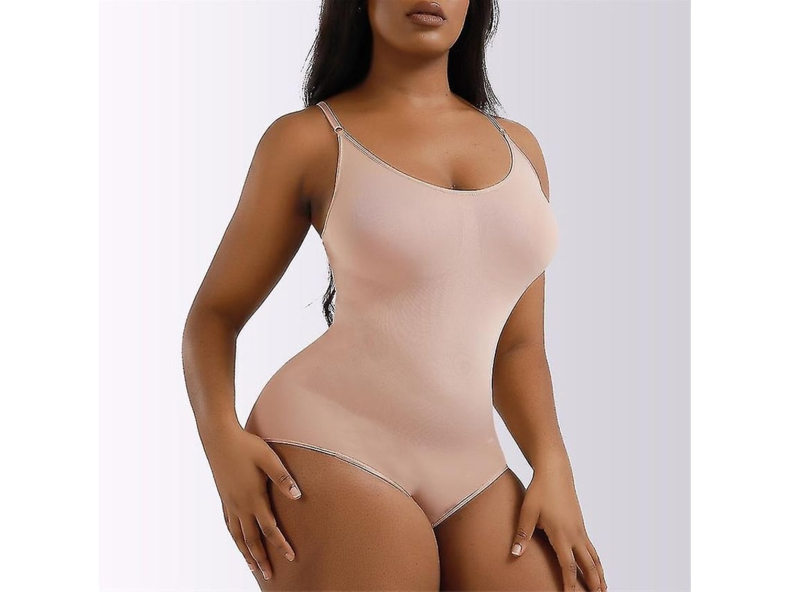 2026-heyshape Body Shaper Para Mujer De Tela 80% Nylon 20% Spandex Sin Costuras Con Hebillas Color Negro Piel Marrón