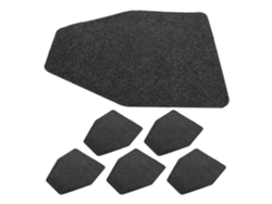 Juego De 6 Alfombrillas Antideslizantes Para Urinario, Absorbentes Y Lavables, 42 X 52 Cm, Gris Oscuro.