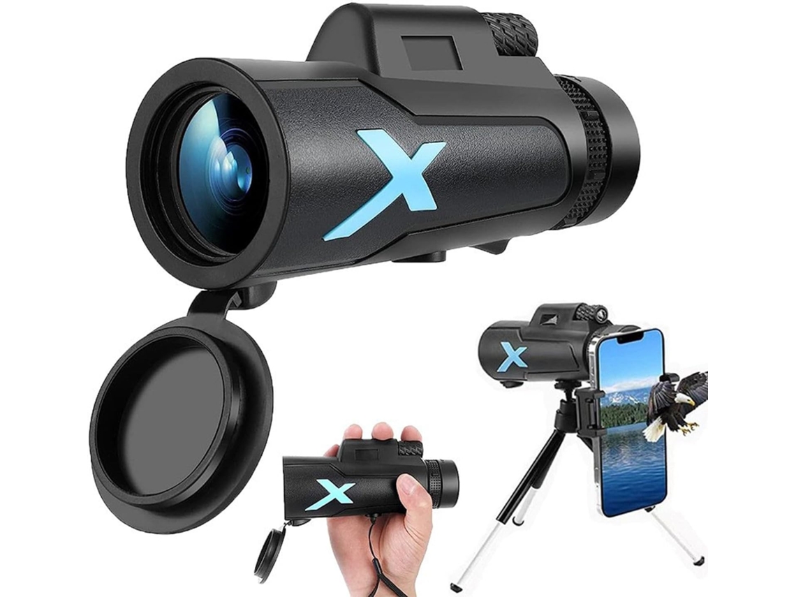 Telescopio Monocular De Alta Potencia 12x50, Pequeño, Compatible Con Smartphones (negro)
