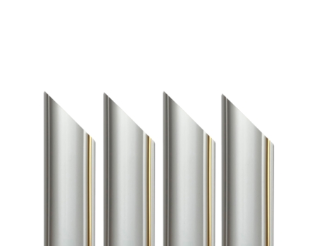 4 Barras Enteras Precortadas en ángulo para Paneles Boiserie en Polímeros Línea Oro Hilo Dorado Blanco Marfil 9010 Varios Tamaños 40Cm PARQUET ETER...