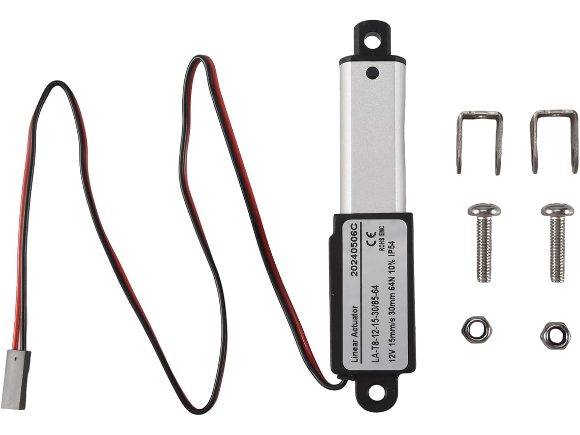 Mini Actuador Lineal Eléctrico De 1,2 Pulgadas, 64 × 14,4 Lb, Velocidad De 0,6 Pulgadas/s, Mini Actu