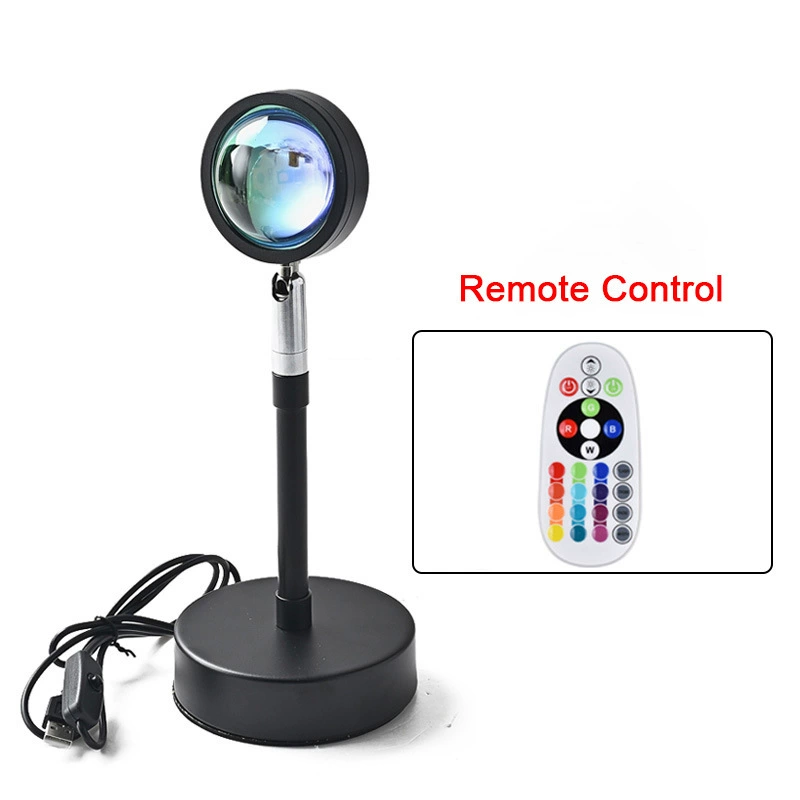Candeeiro Sunset, Projetor Led Sunset 15 Cores, Rotação 360°, Iluminação Decorativa para Quarto PRIME KANG