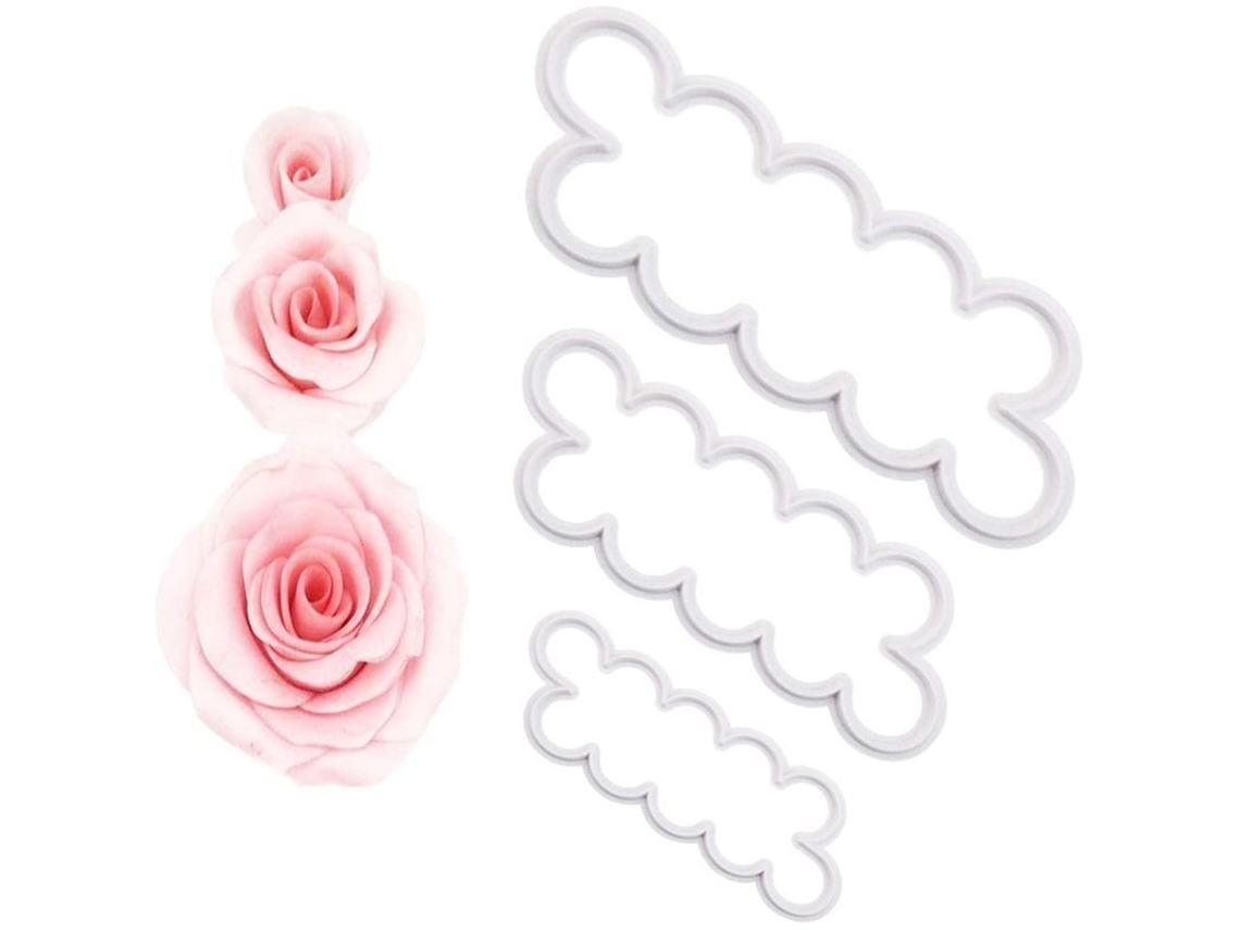 2026altiro-moldes De 3 Piezas Para Pasteles Y Galletas, Ideales Para Hacer Flores Y Rosas De Fondant.