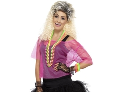 Disfraz de Mujer DISFRAZZES Top De Rejilla Años 80 Rosa (Talla: XS/S - 36/40)