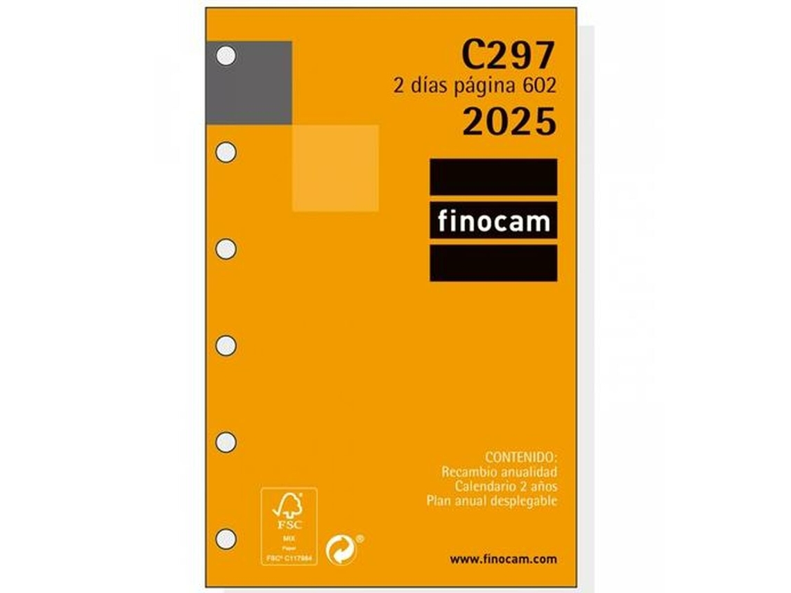 Recambio para Agenda FINOCAM CLASSIC C297 602 2025 7,3 x 11,4 cm