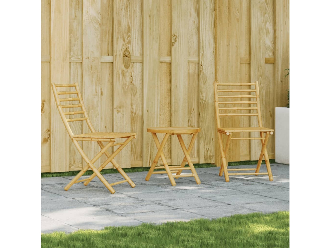 Conjunto de bistró de bambú de 3 piezas de DKD Home Decor