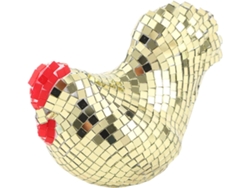 Decoración Reflectante De Pollo Con Bola De Espejos, Escultura De Pollo Acrílica Con Espejos, Para Fiestas, Oficinas,