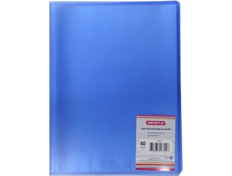 Portada de catálogo SIMPLY Tapa dura (40 Bolsas - Azul - A4)