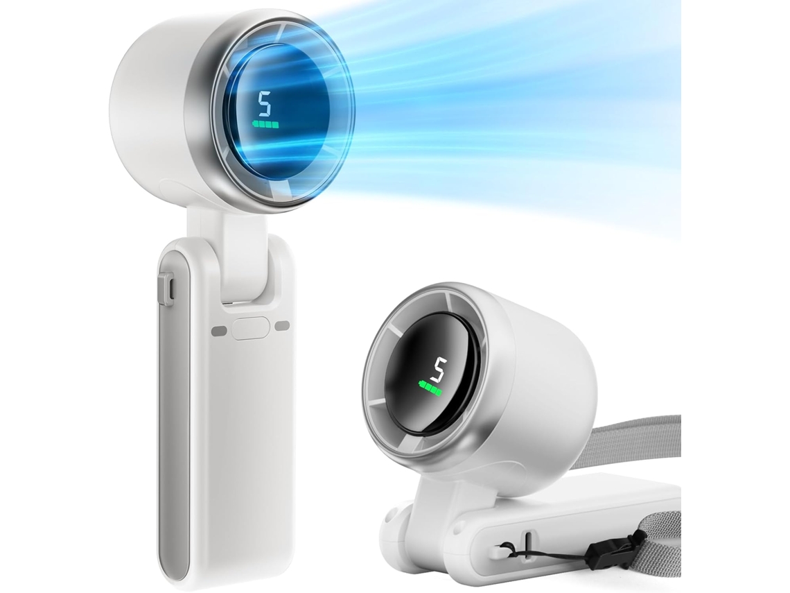 Mini Ventilador De Mano - Ventilador Turbo - Ventilador Recargable Por Usb - Blanco