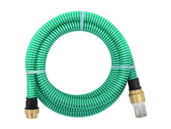 Manguera de succión con conectores de latón, 1,1 m, PVC verde, DKD HOME DECOR