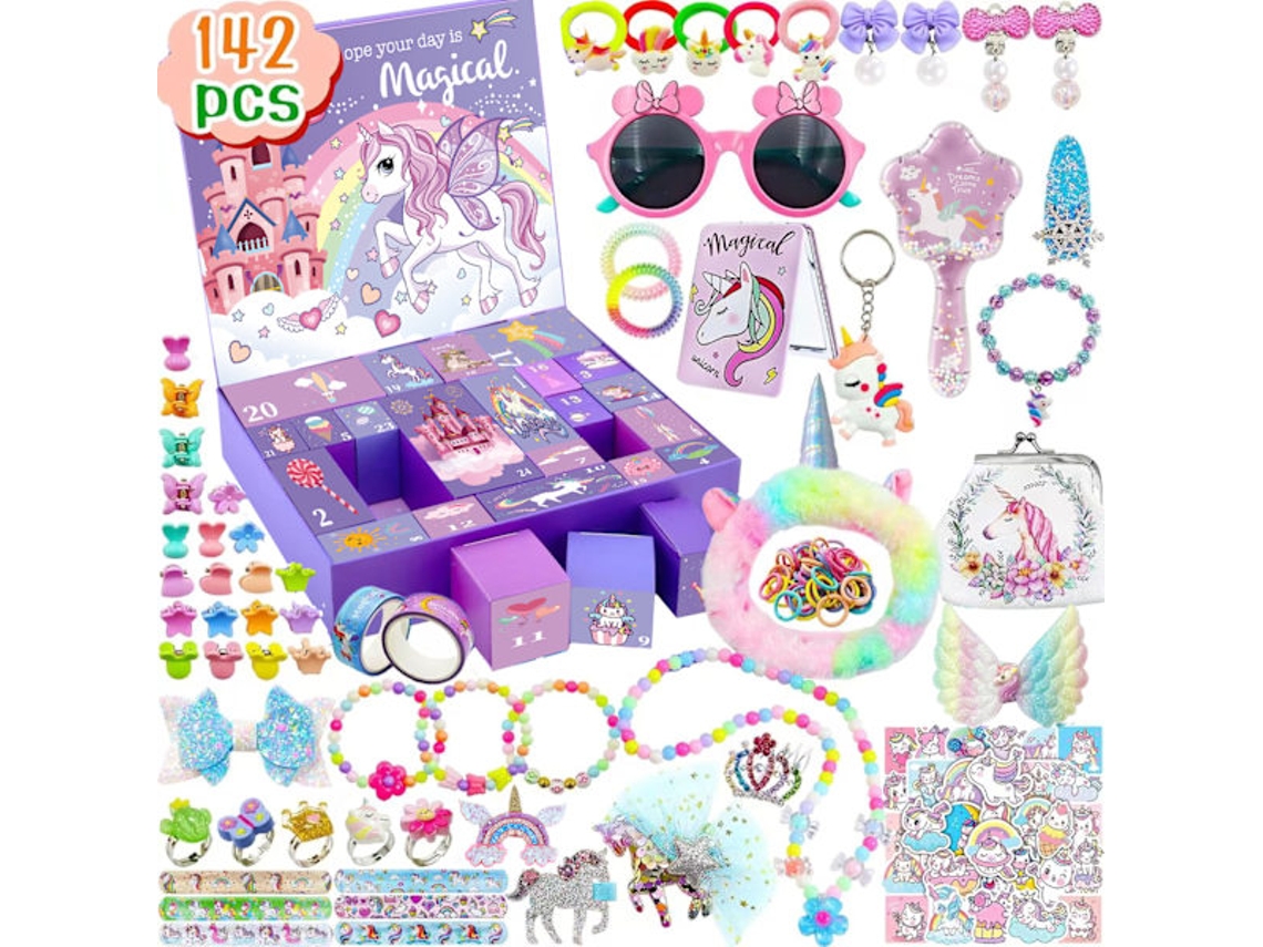 Calendario de Adviento para Niñas, 24 Días, Tema Navideño con Unicornio, El Mejor Regalo para Hijas Aeuzwr