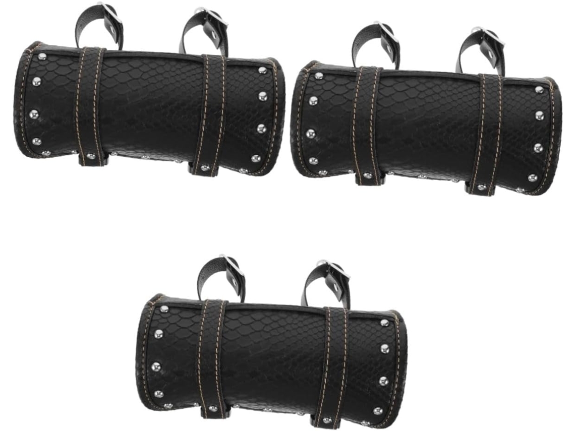 Conjunto De 3 Bolsas De Cuero Impermeables Para Uso Exterior, Que Incluye Bolsos De Hombro, Alforjas Y...