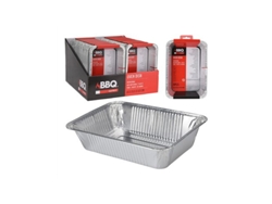 Bandeja de aluminio, juego de 4, 22 x 15,5 x 4,5 cm Colección Bbq