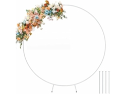 Arco de boda redondo con base extendida: decoración versátil para celebraciones memorables