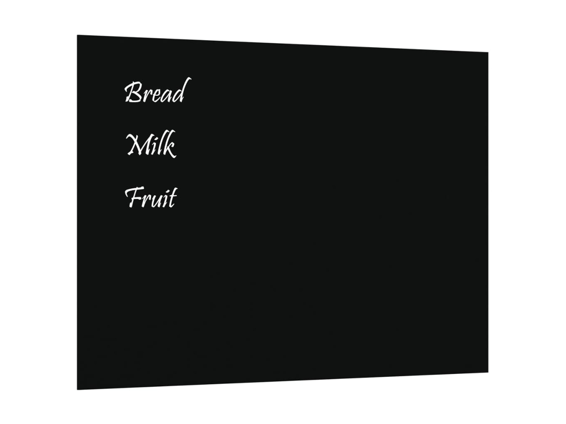 Pizarra magnética de pared vidrio templado negro 80x60 cm VIDAXL