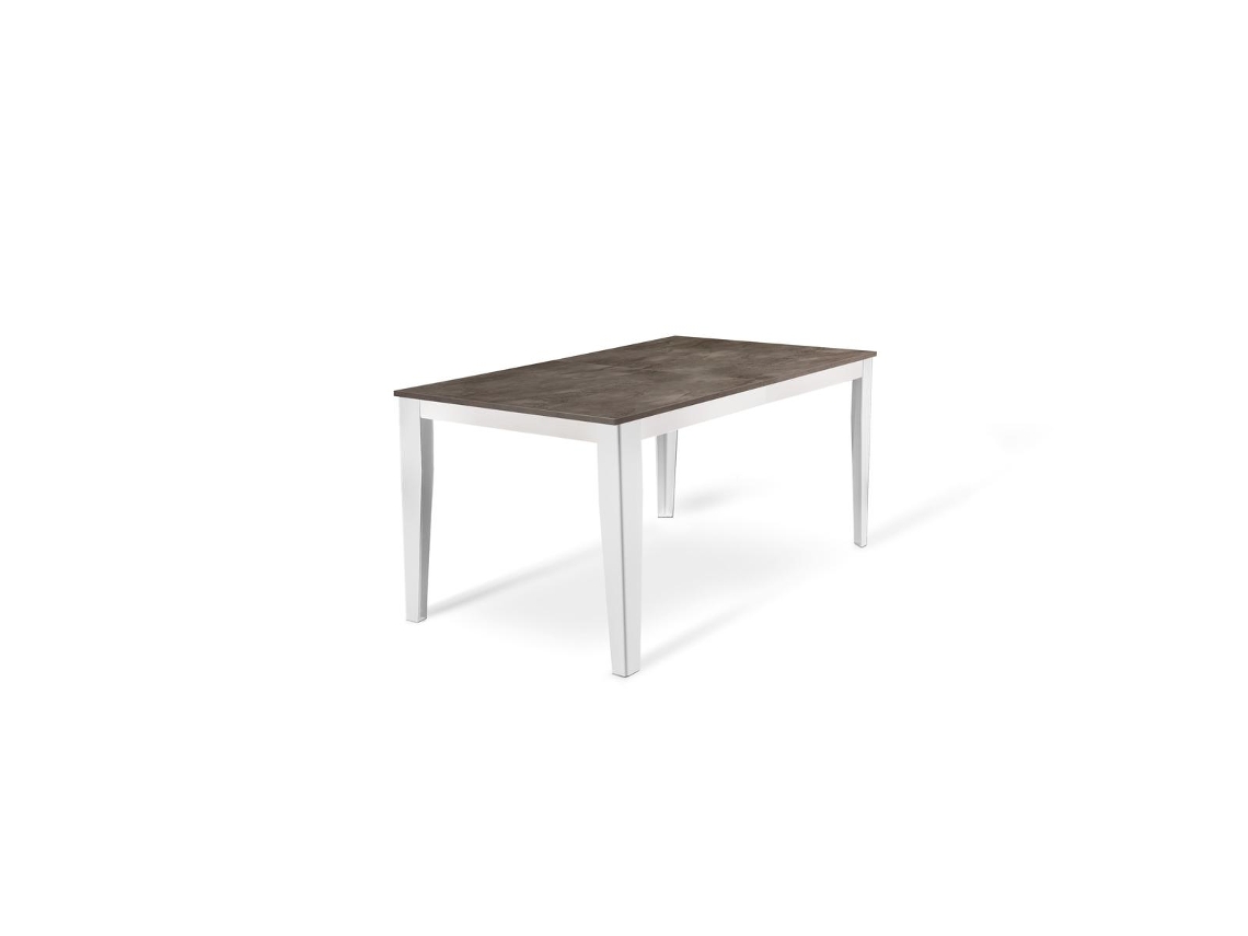 Grande - Mesa extensible (156/316 x 90 cm) en Melamina Blanco STONES