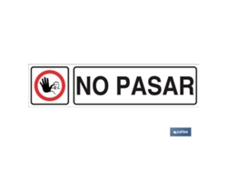 Señal glasspack adhesiva 175x44 no pasar