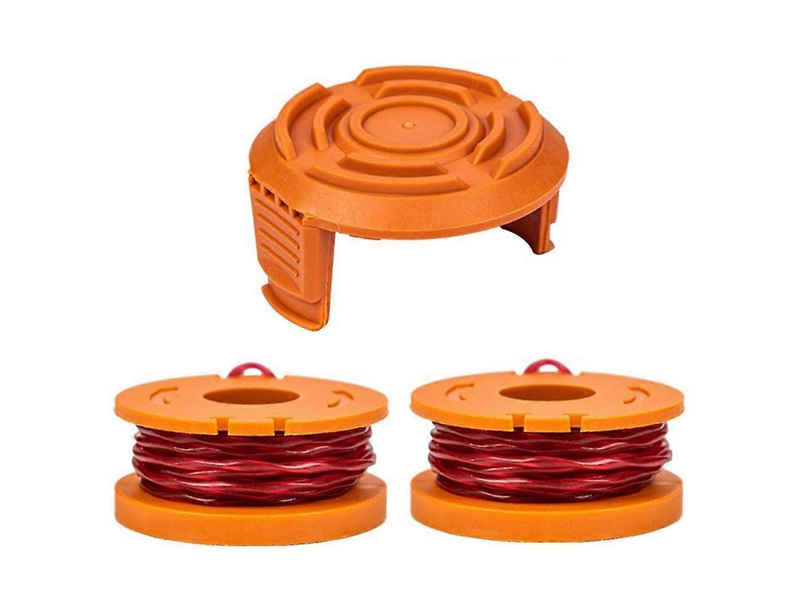 O8g Para Cortacésped Worx Wg150 Wg151 Wg163 G165, 2 Carretes + 1 Tapa De Repuesto, Q7j Wa0010+wa6531