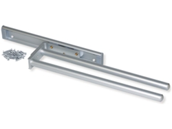 EMUCA Toallero Extensible- 2 Brazos- Aluminio- Anodizado Mate