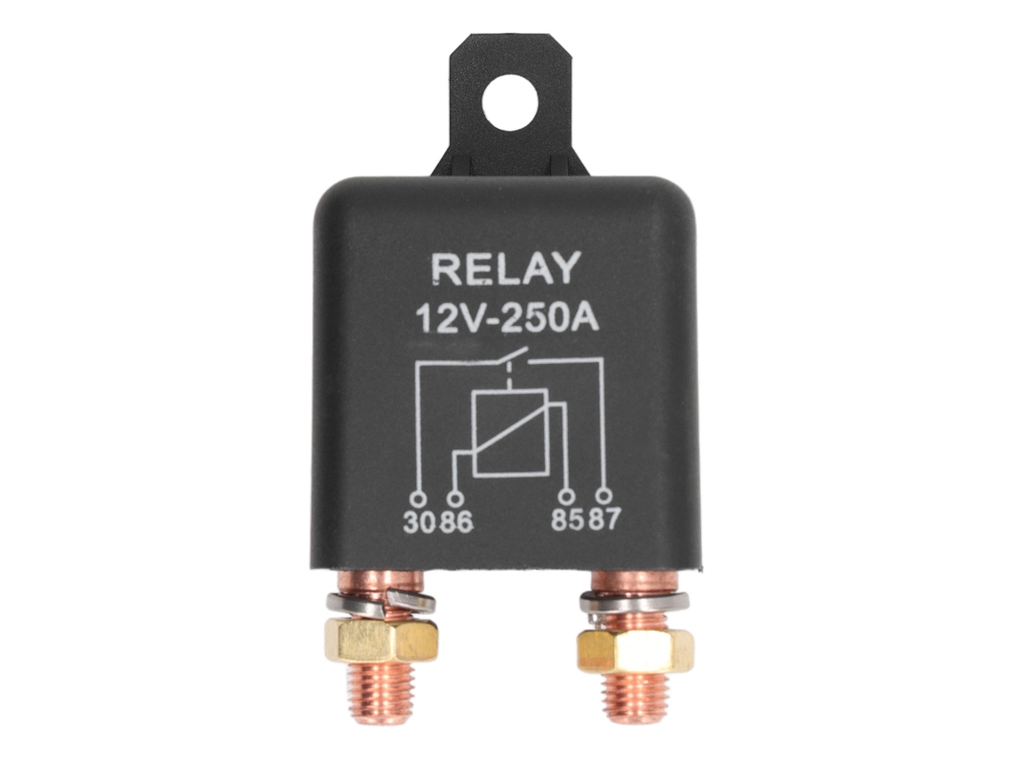 Relé de Arranque Veloriskku, 4 pinos, aço inox, latão, 250a, 12v