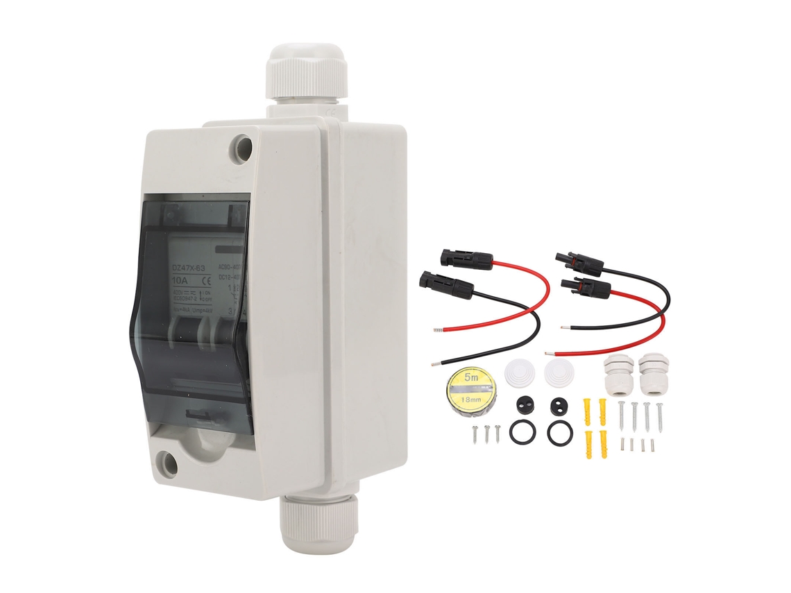 2026dz-interruptor De Desconexión Solar Ip65, Disyuntor Miniatura Con Caja Din Rail Para Fotovoltaica 10a Dc12-400v Ac90-400v
