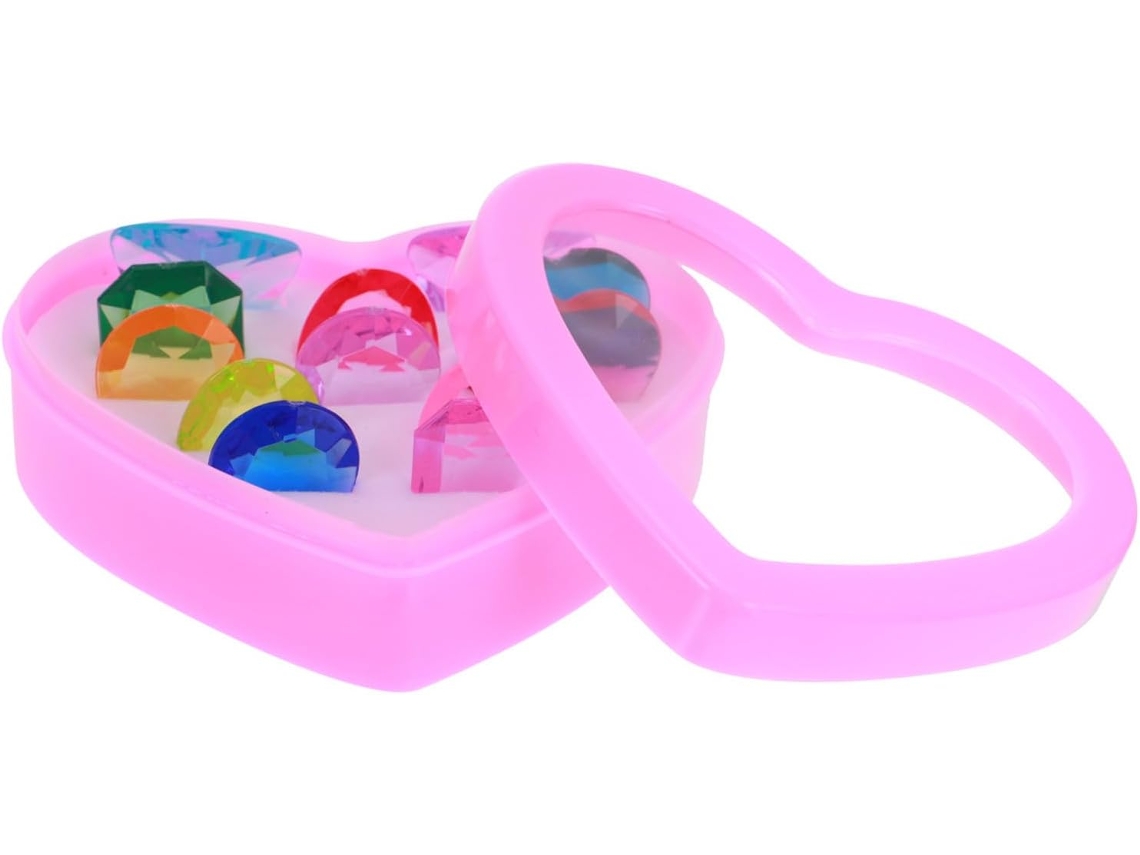 Conjunto Joyería Plástico Niños Niñas Accesorios Creativos Manualidades Regalo Forma Corazón Hacer Actividades