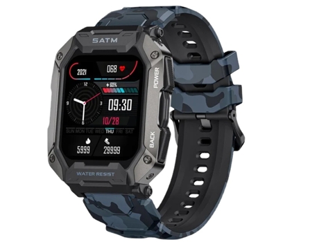 Reloj inteligente de buceo para hombres pulsera deportiva al aire libre 5ATM natación profunda Monitor de salud impermeable Bluetooth música Smartw...