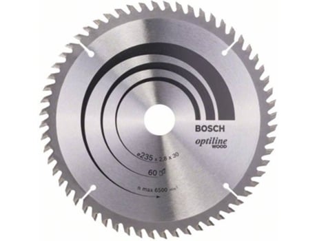 Disco de Sierra Circular BOSCH Optiline Madera 235x30/25x2.8 mm - 60