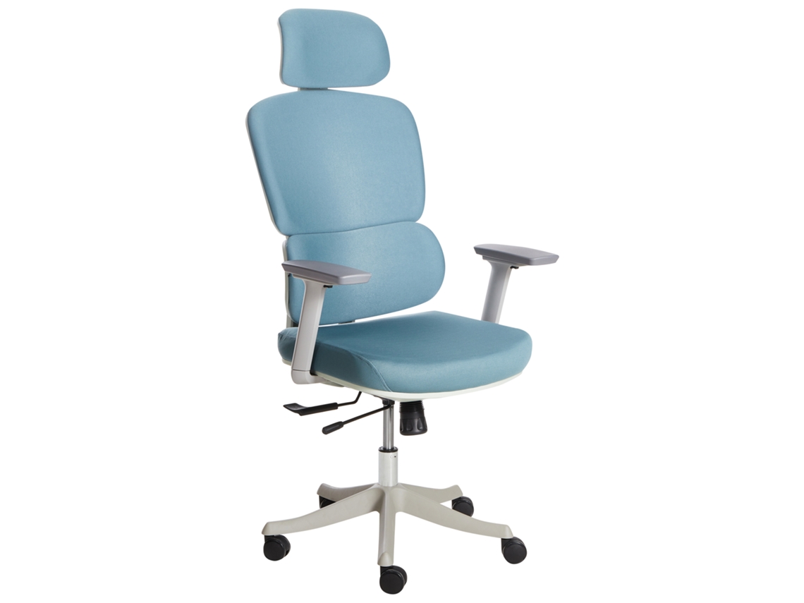 Silla de oficina Beliani Viscount en poliéster azul 50x63x131