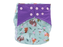 Cambiador De Tela Reutilizable Para Bebé, Lavable, Estampado, Ajustable, Con Diseño De Oso Y Zorro.