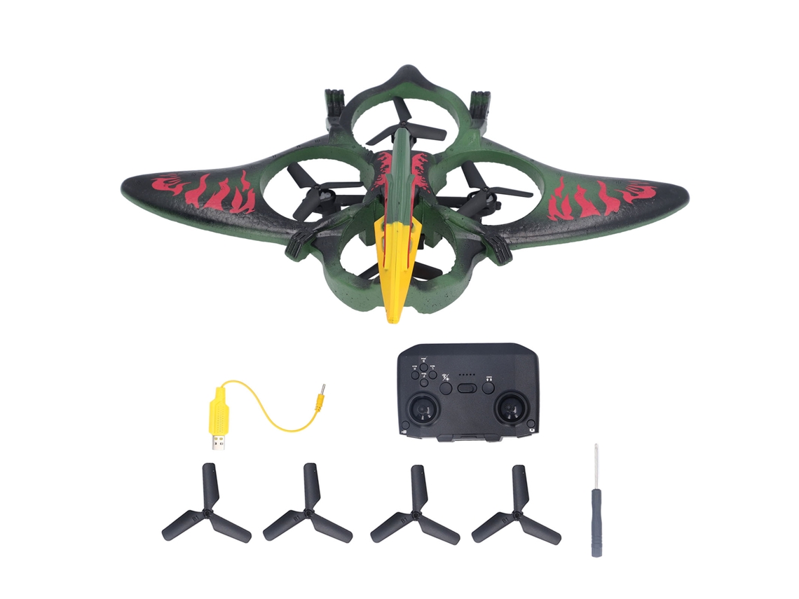 Avião de combate controlado remotamente BJ 2.4GHz com sensor de gravidade, planador de espuma, quadricóptero verde
