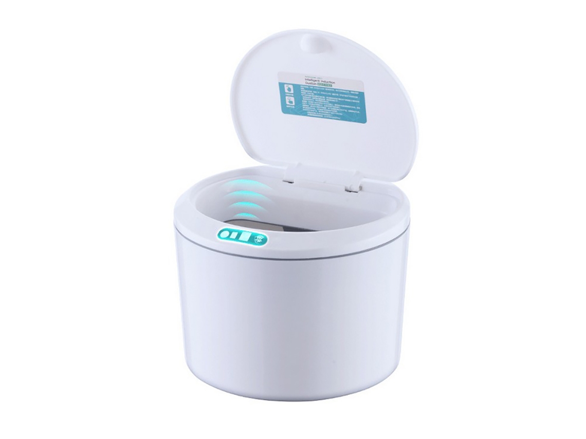 Papelera De Escritorio Automática Con Sensor, 3 Litros, Mini Papelera Para Oficina Y Vehículo, Con Batería Usb.