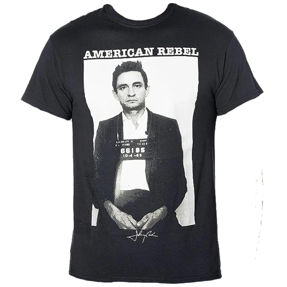 Johnny Cash Mugshot T-shirt Unisex Rockinstone Size:s