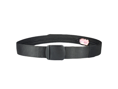 Cinto masculino portátil para dinheiro oculto Negro