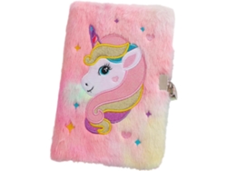 Cuaderno De Peluche De Unicornio Con Candado, Diario Decorativo Para Niños Y Niñas