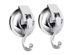 2 Ganchos De Vacío Para Colgar En La Pared O Puerta De Cristal Del Baño O La Cocina, Resistentes (5-6 Kg).