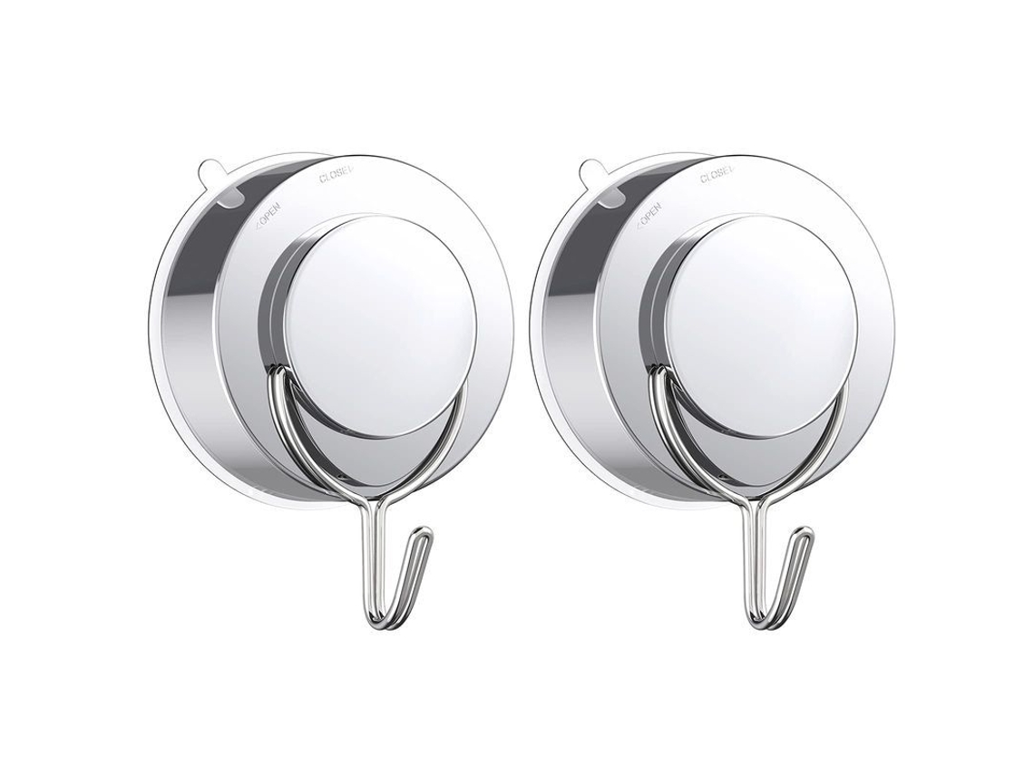 Gancho Con Ventosa, Gancho Con Ventosa Silver Twist Para Toallas Y Utensilios - 2 Jwd