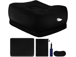 Reposapiés hinchable de PVC negro, diseño fiable y ajustable. SFUSHOS