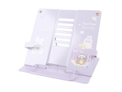 Soporte de escritorio Baok con un bonito estampado de conejito, ajustable para tabletas y teléfonos móviles, fabricado en acero inoxidable duradero.