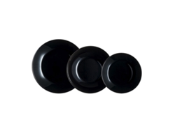 Set de Vajilla Arcopal Zelie Negro Vidrio 18 Piezas
